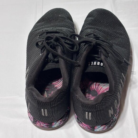 NOBULL Shoes Womens 7.5 Black Floral Colorful Gym Training Crossfit Sneaker - Picture 5 of 9